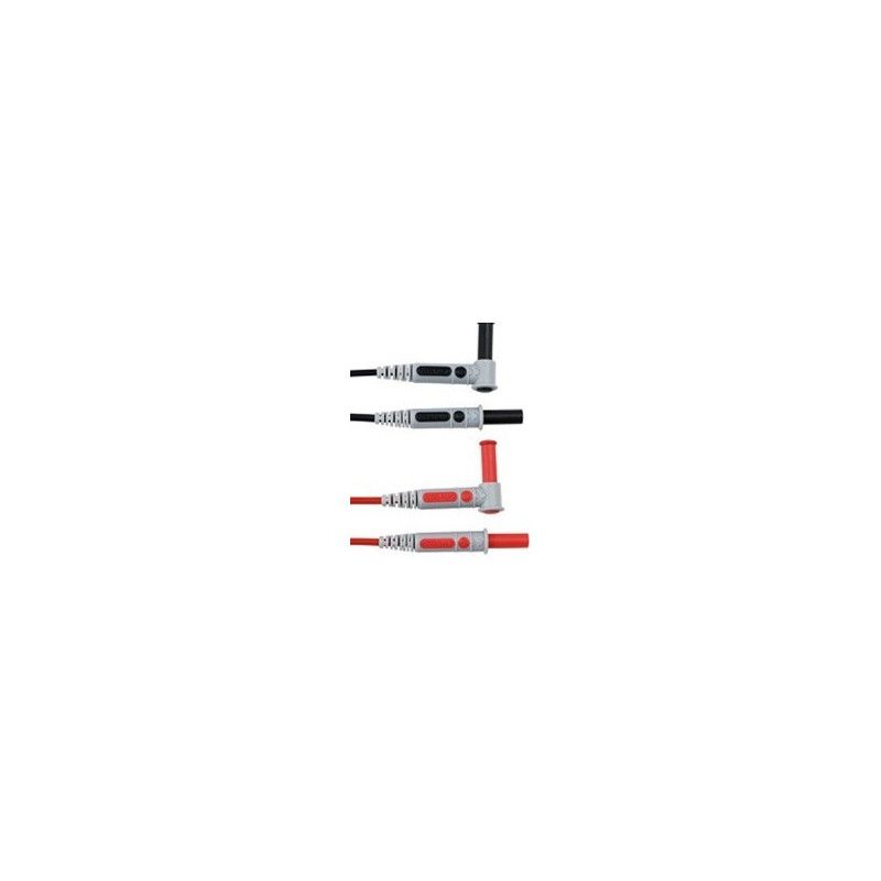 P01295451Z JUEGO 2 Cables PR. ACODADOS 1,5m R+N (Sin PUNTAS)