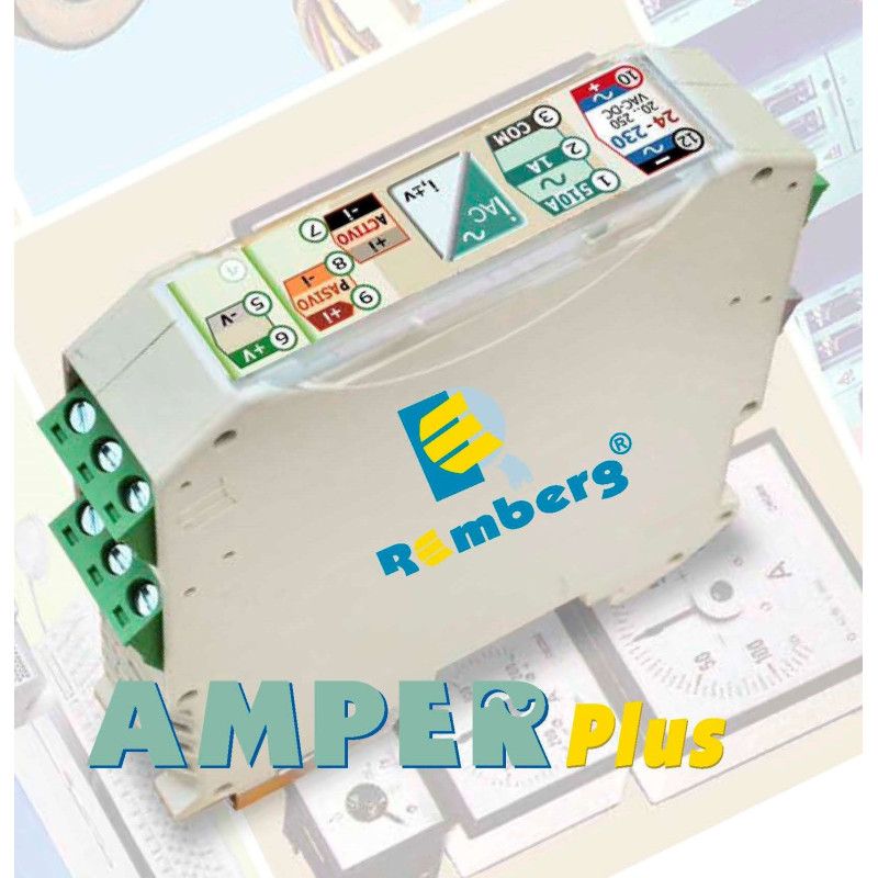 AMPERPlus CONVERTIDOR UNIVERSAL 1-5-10A / mA-V, Alimentación 24/230VACDC