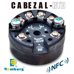 Cabezal-RTD Convertidor de señal para cabezal DIN-B entrada Pt100 / salida 4...20mA (NFC)