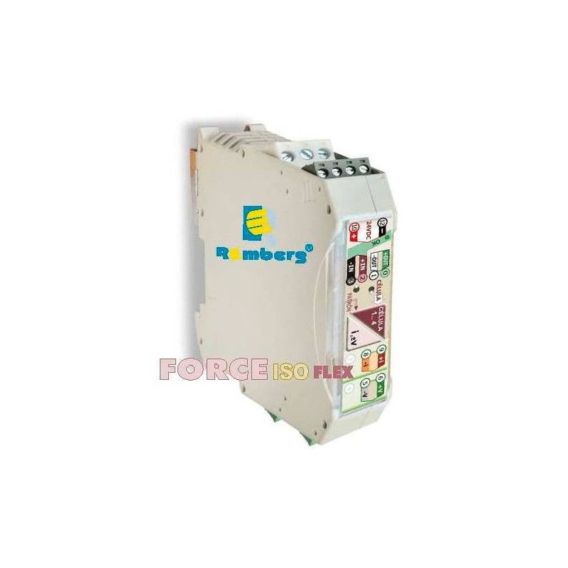 FORCE-ISO-Flex Convertidor 1 hasta 4 células de carga / salida mA-V. Multitensión
