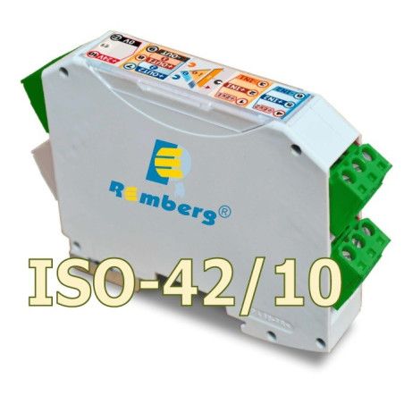 ISO-42/10 AISLADOR CONVERTIDOR 4...20mA Excita. S:0...10V 24VDC
