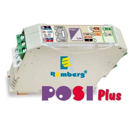 POSIPlus CONVERTIDOR Universal E: Potenciómetro / S: mA-V. Alimentación 24/230VACDC