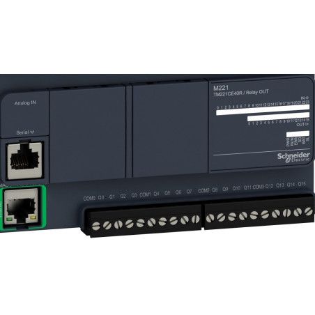 TM221CE40R PLC compacto M221 24ED - 2EA / 16S Relé Ethernet 240VAC