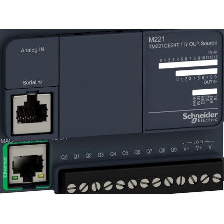 TM221CE24T PLC compacto M221 14ED - 2EA / 10S PNP Ethernet 24VDC