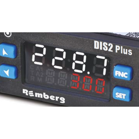 DIS2Plus INDICADOR UNIVERSAL 74x32 Proces./Temp. 2Rel. + SSR 24...230VAC/DC