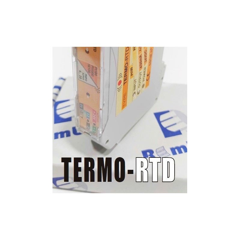 TERMO-RTD Convertidor de señal para carril DIN entrada Pt100 / salida 4...20mA 24VDC