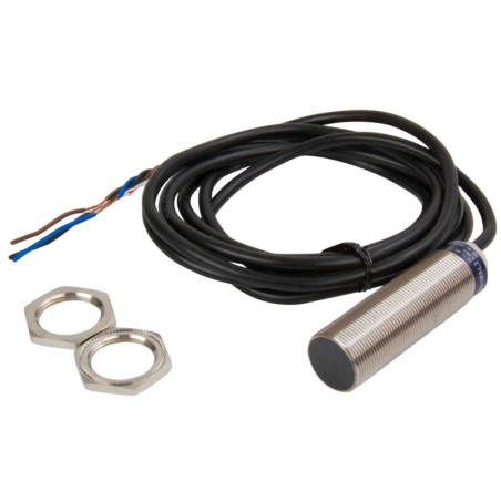 XS618B1NAL2 Detector inductivo M18 con cable 2m. Cabeza enrasada 8mm NPN-NA