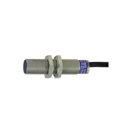 XS612B1NAL2 Detector inductivo M12 con cable 2m. Cabeza enrasada 4mm NPN-NA