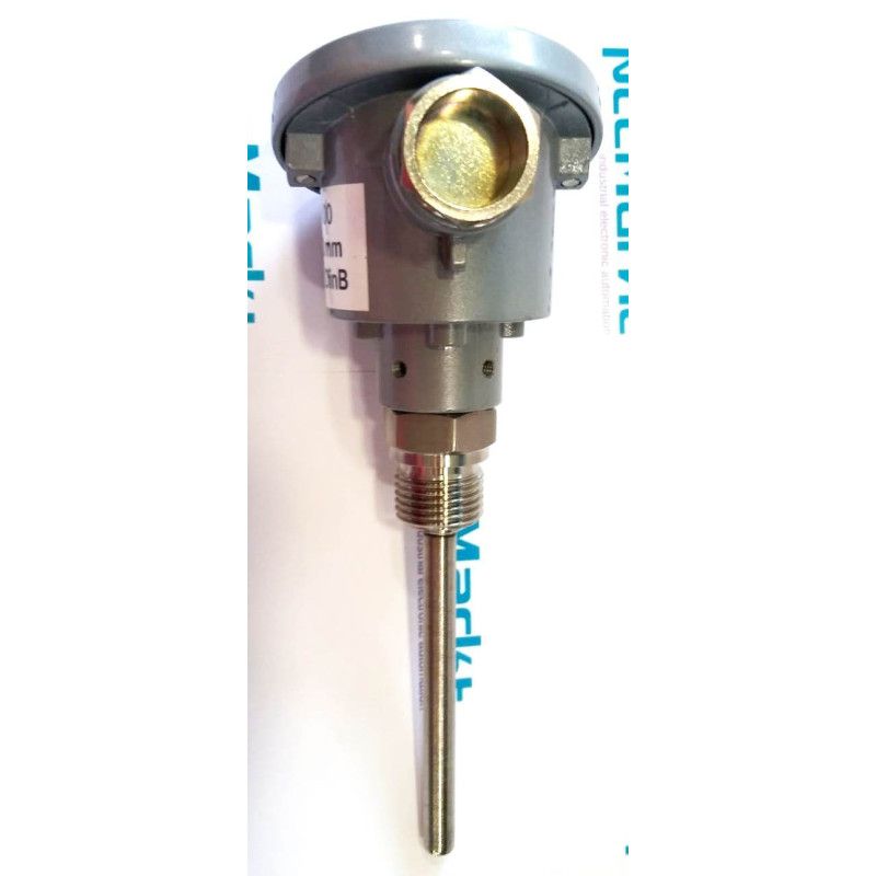 Pt100B100 Sonda Pt100, Ø8x100mm, con conexión en cabezal DIN-B y rosca 1/2"G