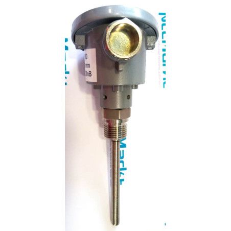 Pt100B100 Sonda Pt100, Ø8x100mm, con conexión en cabezal DIN-B y rosca 1/2"G
