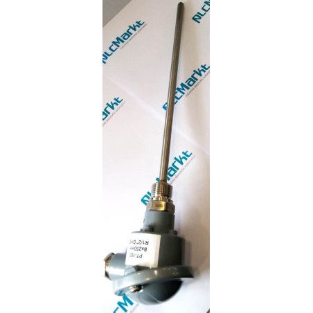 Pt100B250 Sonda Pt100, Ø8x250mm, con conexión en cabezal DIN-B y rosca 1/2"G