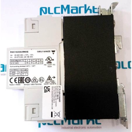 RGC1A23A25KKE SSR Relé estático a carril DIN con disipador 30A AC/AC