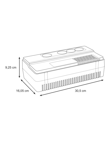 BVS500I-GR SAI EASY UPS BV de 500VA (300W), AVR, salida Schuko, 230 V