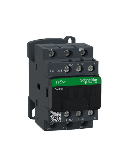LC1D18B7 Contactor 3 polos 18A. Tensión de bobina 24VAC