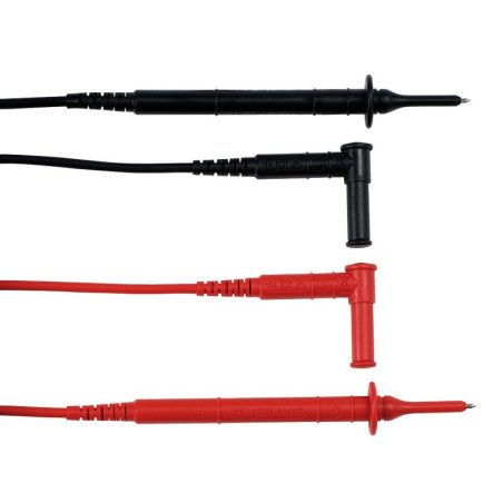 P01295456Z Juego de 2 puntas de prueba 1,5mts R+N acodadas (cable PVC)