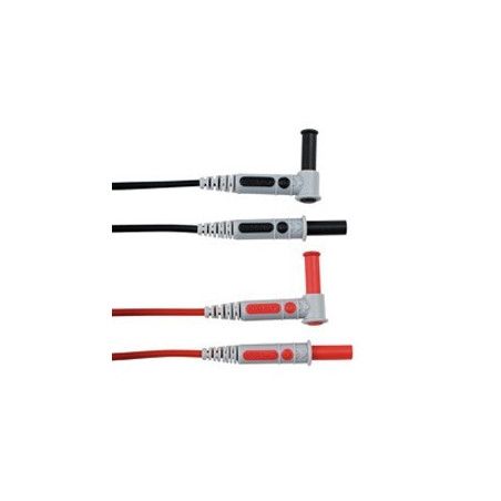 P01295451Z JUEGO 2 Cables PR. ACODADOS 1,5m R+N (Sin PUNTAS)
