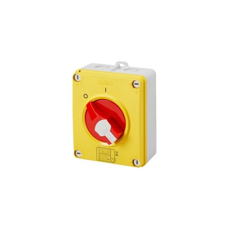 GW70435P INTERRUPTOR ROTATIVO Caja Aislante 32A 3P EMERGENCIA