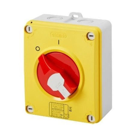 GW70435P INTERRUPTOR ROTATIVO Caja Aislante 32A 3P EMERGENCIA