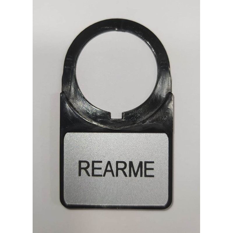 ZN22 PORTAPLACAS Ø22mm 100 unid. para ETIQUETAS 27x18mm plástico NEGRO