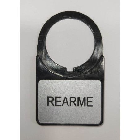ZN22 PORTAPLACAS Ø22mm 100 unid. para ETIQUETAS 27x18mm plástico NEGRO