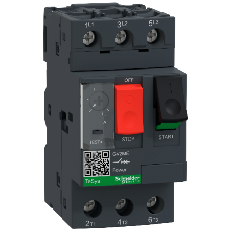 GV2ME03 Disyuntor motor 3 polos. Regulación 0,25...0,4A