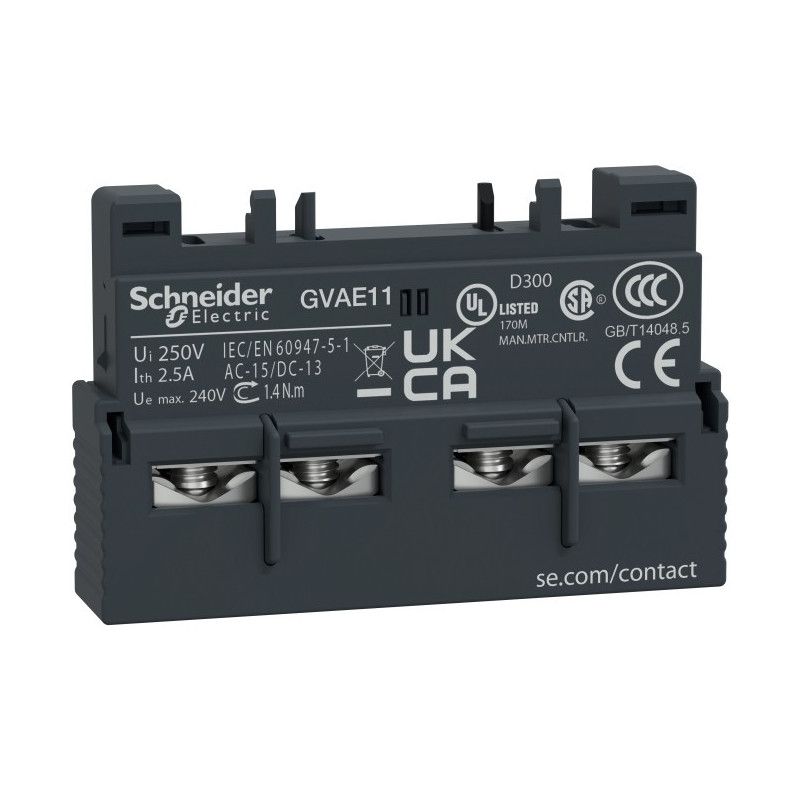 GVAE11 Contacto auxiliar frontal para GV2ME (1NO+1NC)
