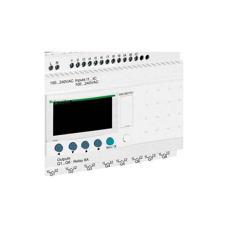 SR2B201FU Relé programable Zelio Logic 12 ED/8 SD a relé  230VAC