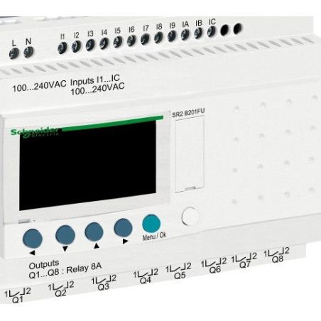 SR2B201FU Relé programable Zelio Logic 12 ED/8 SD a relé  230VAC
