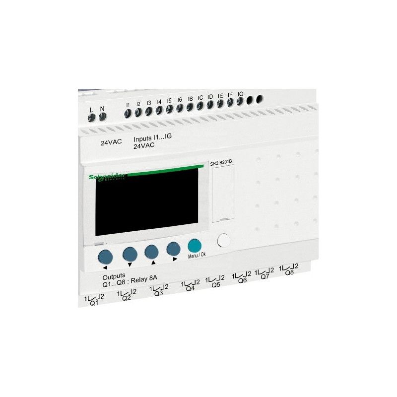SR2B201B Relé programable Zelio Logic 12 ED/8 SD a relé  24VAC