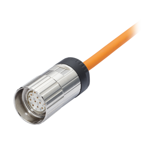 CONECTOR M23 hembra 12 POLOS cable PUR 5m