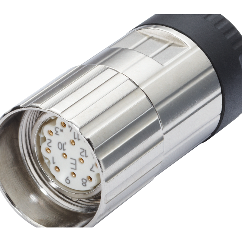 8.0000.5012.0000 CONECTOR M23 12 POLOS 'clockwise', para soldar
