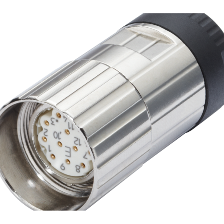 8.0000.5012.0000 CONECTOR M23 12 POLOS 'clockwise', para soldar