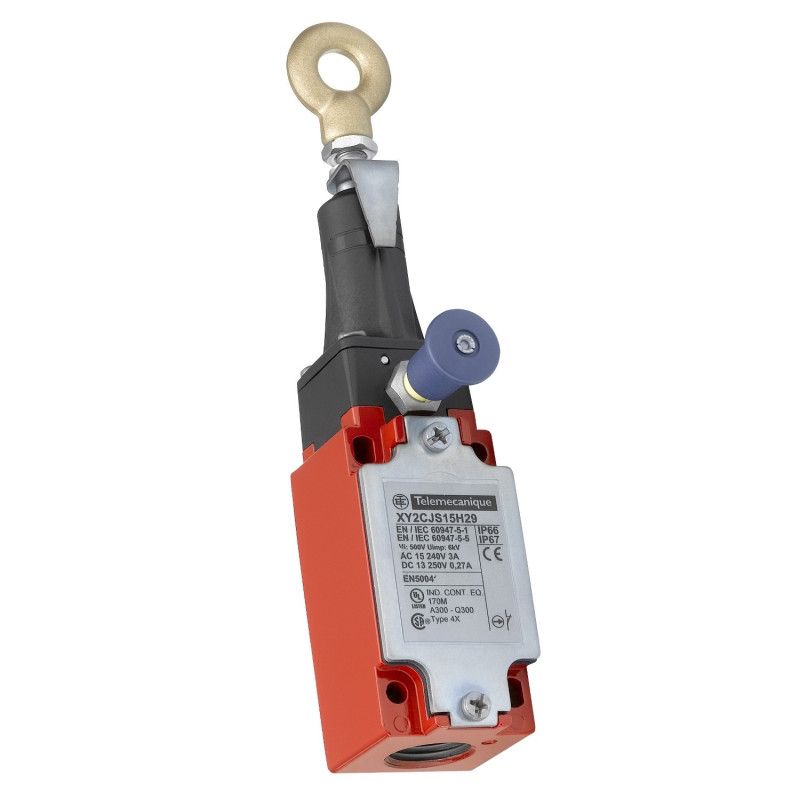 XY2CJS17 PARO EMERGENCIA P/CABLE 1NC+1NC hasta 20m (recto)